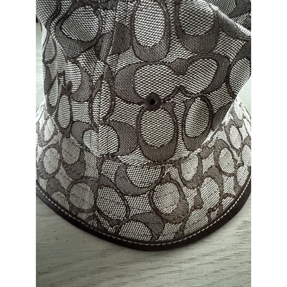 COACH Women's Signature C Jacquard Canvas Bucket Hat Brown One Size - Picture 4 of 4